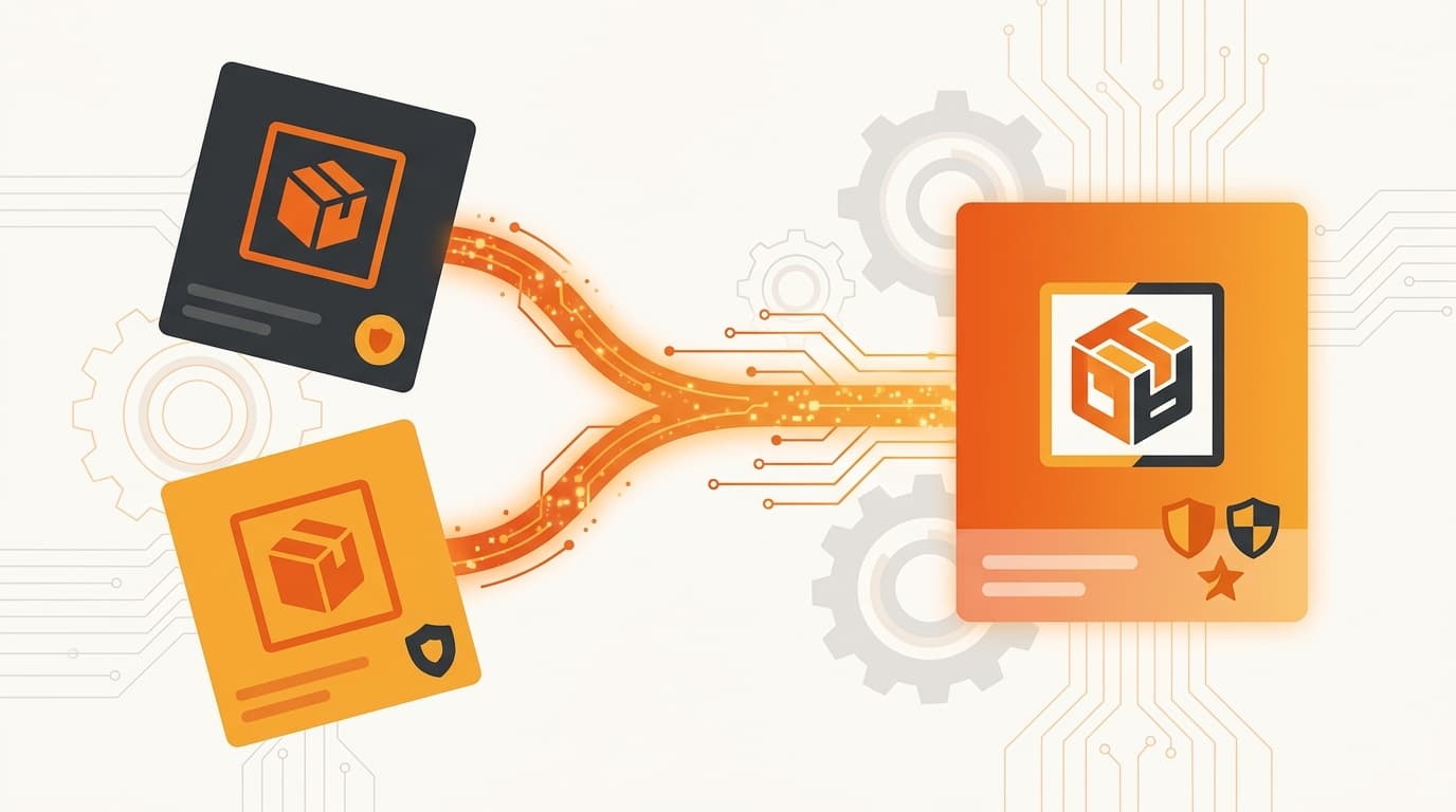 Two separate product listings being algorithmically merged into one combined listing