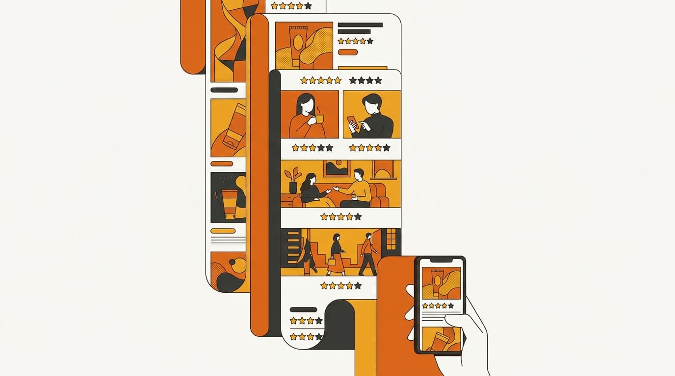 スマートフォンでスクロールしながら閲覧される、縦長の韓国語商品詳細ページ
