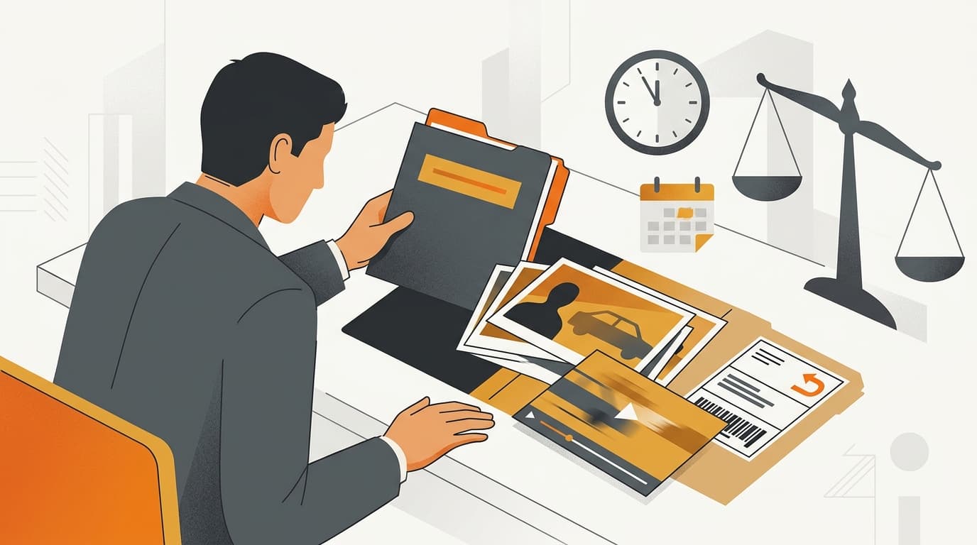 Illustration of an operator compiling a CVR evidence package against a deadline