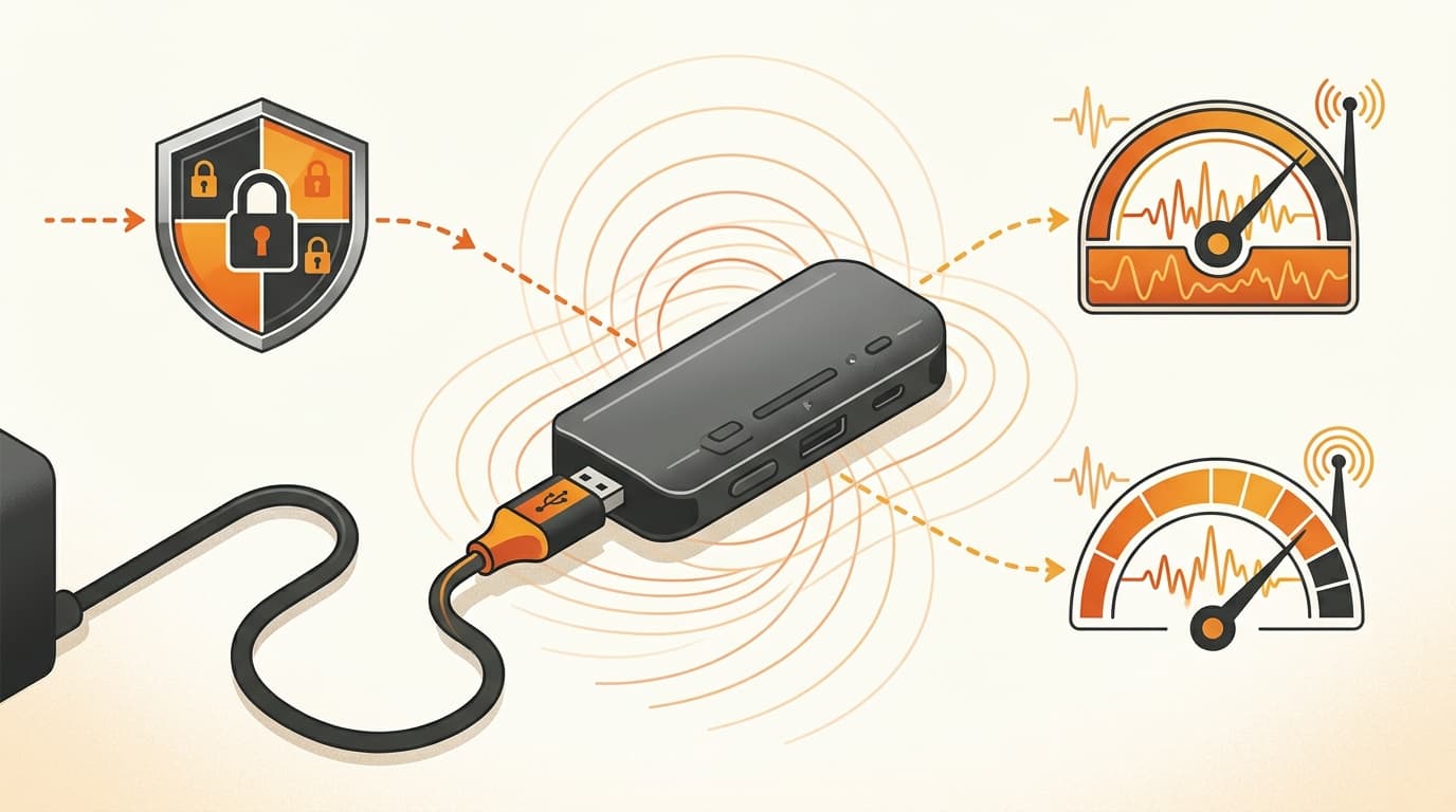 分别进行安全和电磁检查的有线 USB 设备
