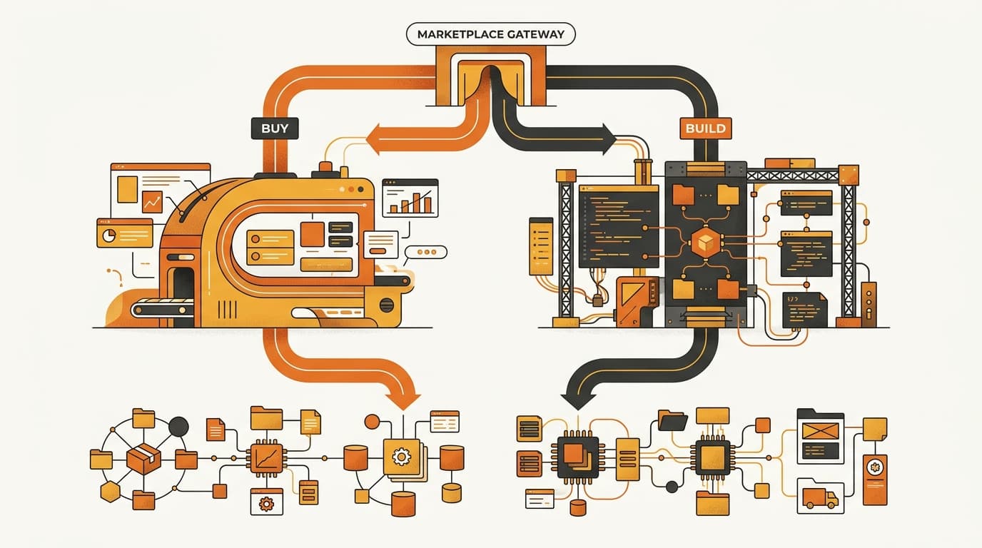 BuyとBuildの選択肢が1つのCoupang側コネクターに集約される構成