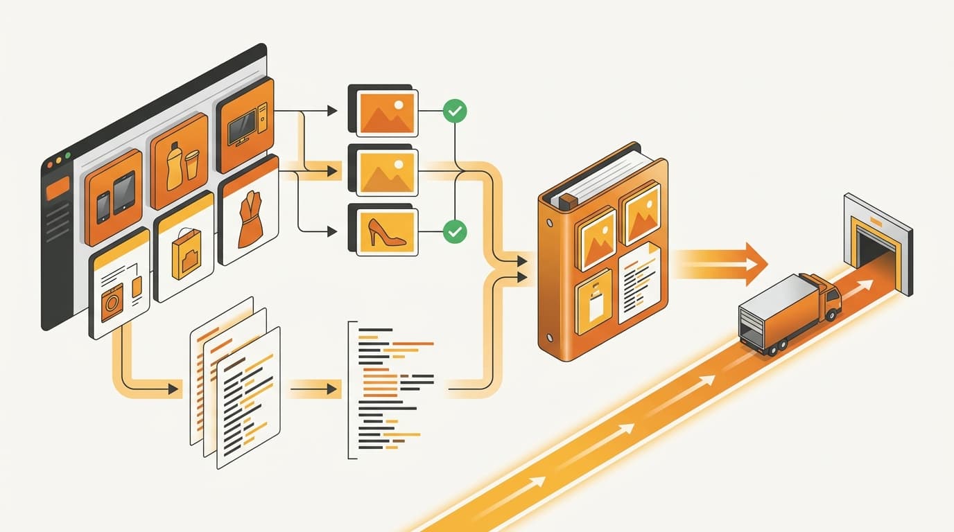 Coupang image set and product-information disclosure file packaged for export