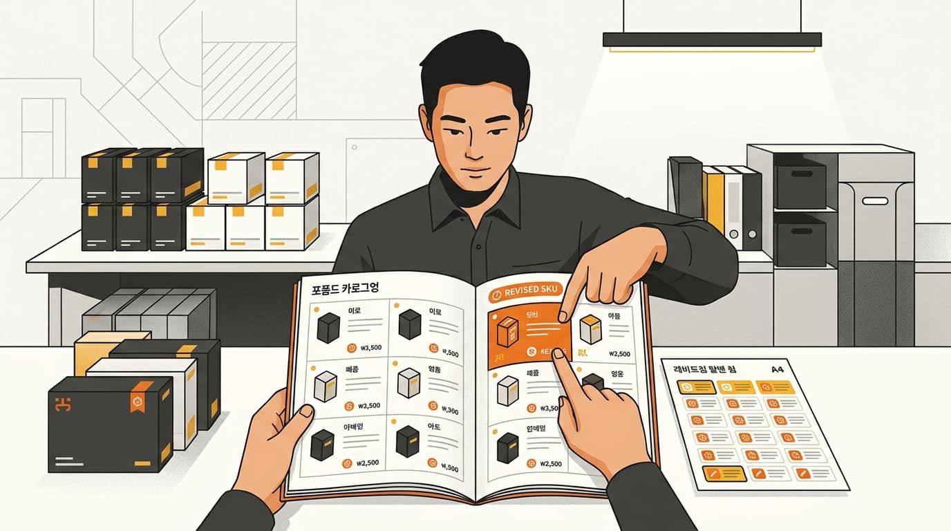 Seller selecting one changed SKU for another Korean catalog check