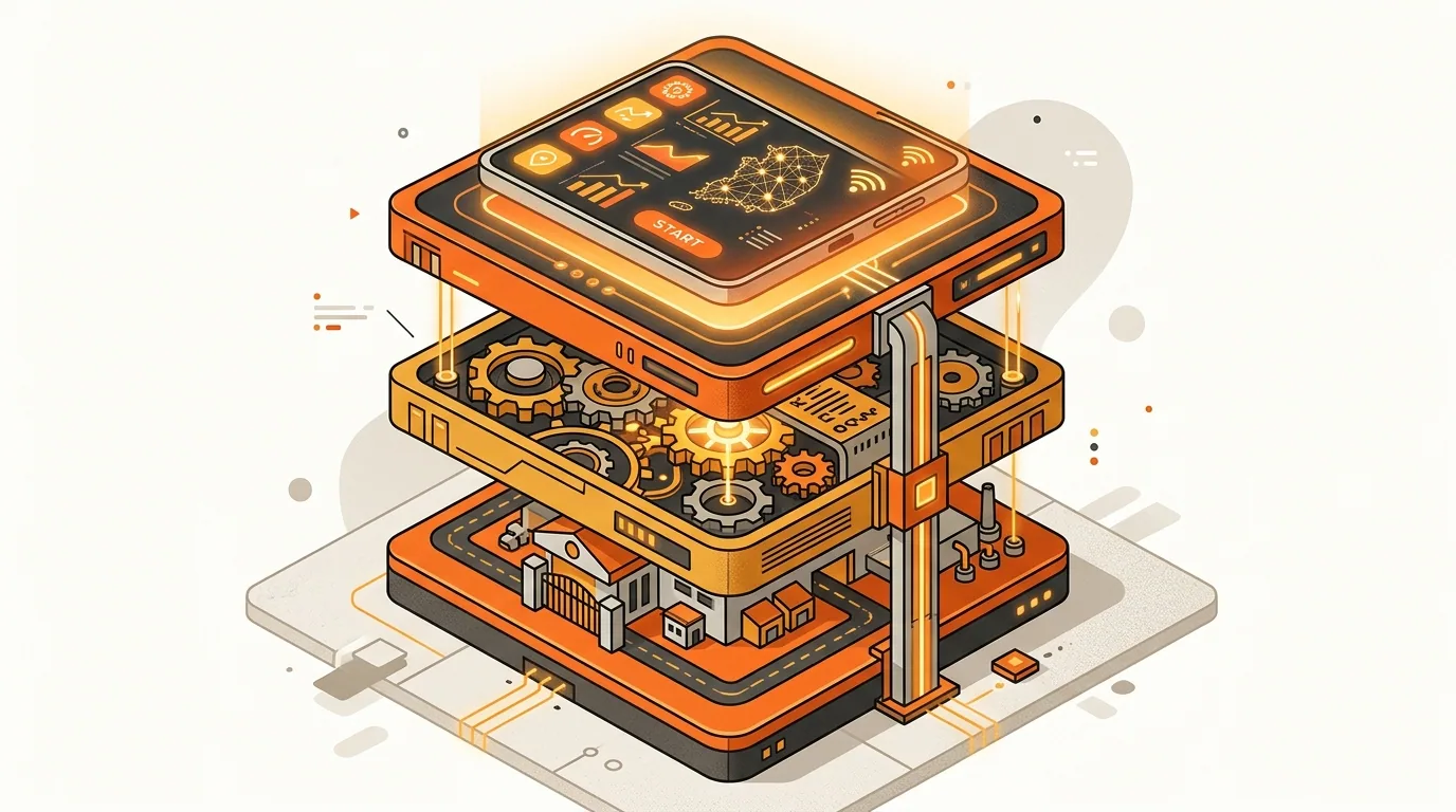 Three stacked layers representing the Korea entry stack — entity, KC certification, and the PDP on top