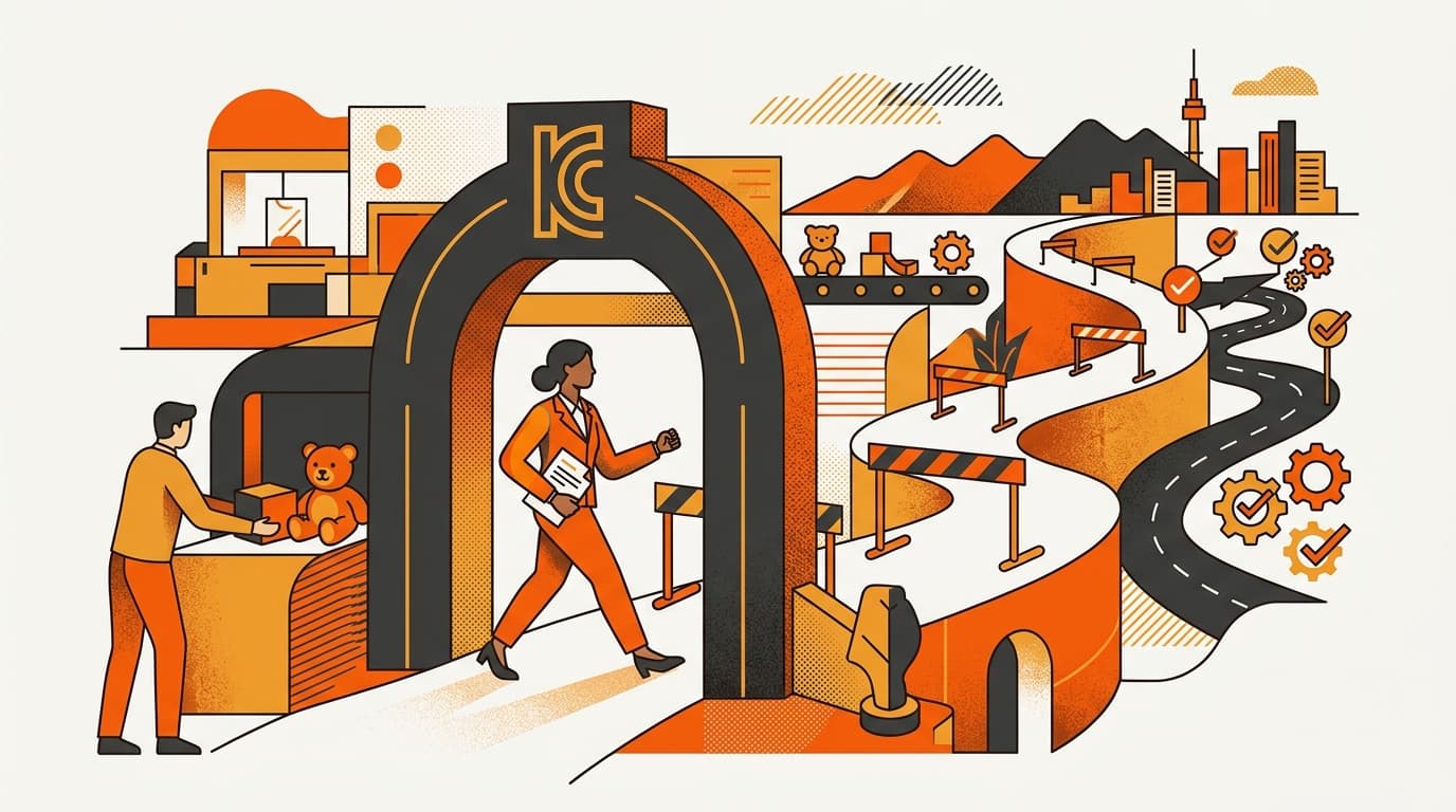 Illustration contrasting a single one-time gate with a continuous loop of inspection checkpoints