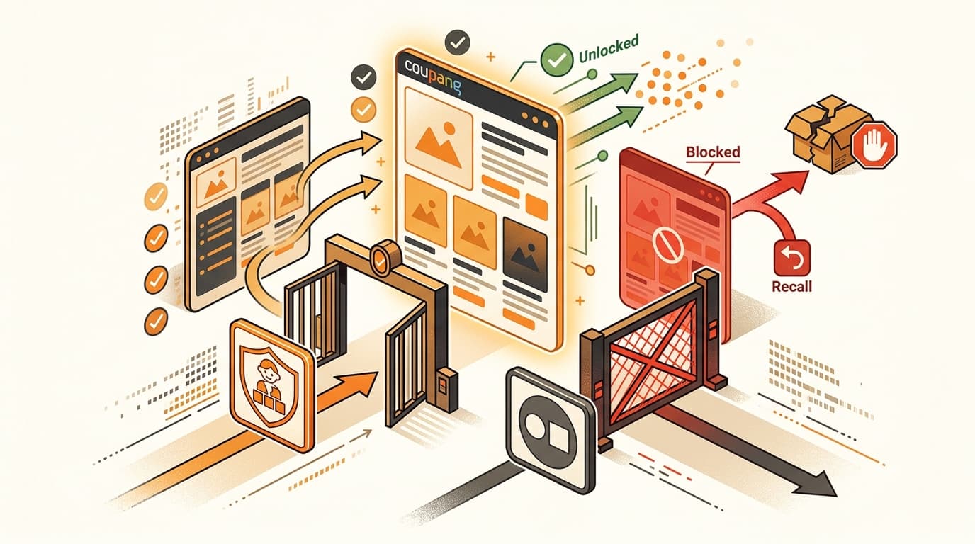 Illustration of a product being weighed against an intended-user age concept rather than a product-category shelf