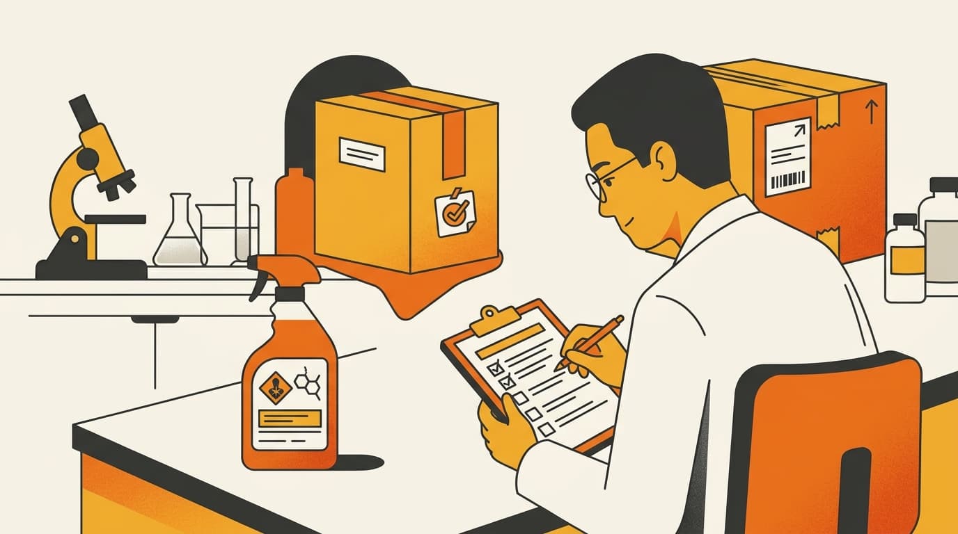 Household cleaner waiting for a Korean safety check