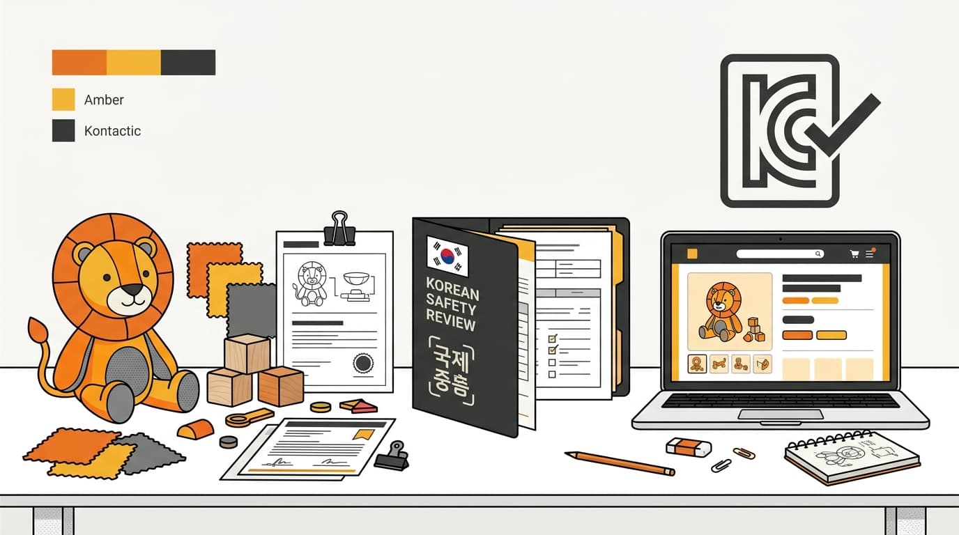 Pre-shipment review of a children's product model materials accessories and Korean product page