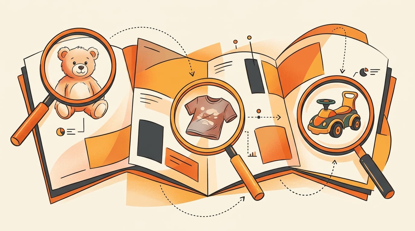 A single brand catalog with each item examined individually for classification