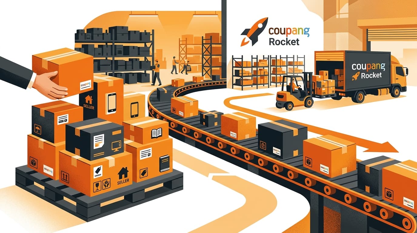 Side-by-side contrast of seller-owned Rocket Growth inventory versus a wholesale buy where title transfers to Coupang